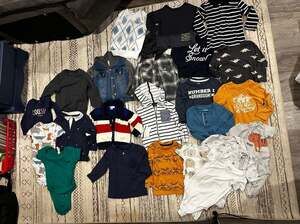 22 Piece Baby Boy Clothes Lot - Carter's, Nautica, Huggies, Mixed Brands